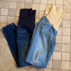 2 pairs of Maternity size 8 jeans